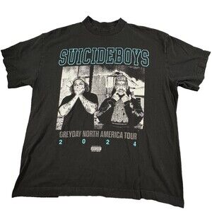 Suicide Boys G59 2024 Greyday North America Tour Concert Tee T Shirt Black XL